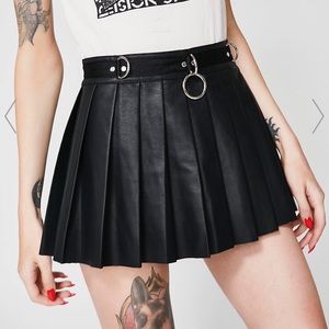 Current Mood Dollskill Spade Pleated Mini Skirt